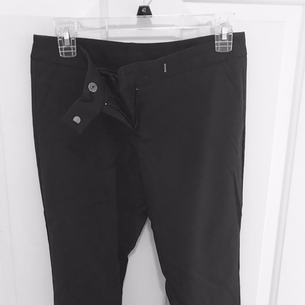 Kenar Black Folded Crop Dress Pants